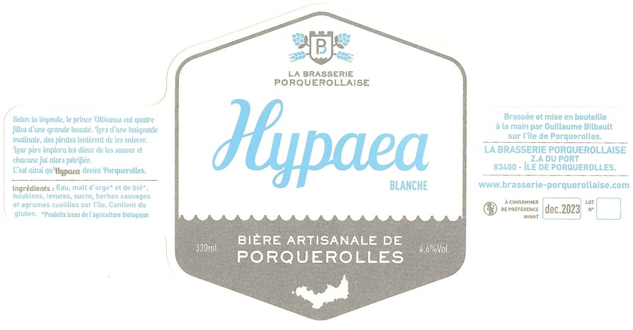 Etiquette LA BRASSERIE PORQUEROLLAISE 06