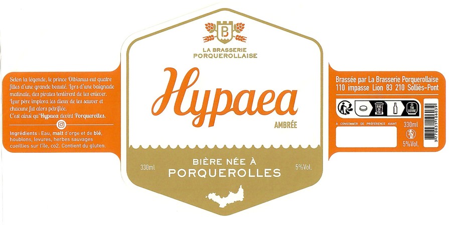 Etiquette LA BRASSERIE PORQUEROLLAISE 07