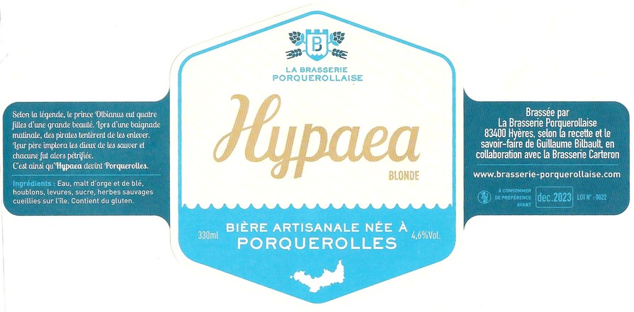 Etiquette LA BRASSERIE PORQUEROLLAISE 09