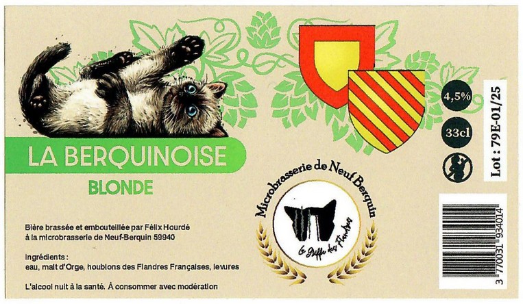 Etiquette MICROBRASSERIE DE NEUF BERQUIN 19