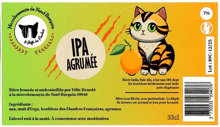 Etiquette MICROBRASSERIE DE NEUF BERQUIN 41