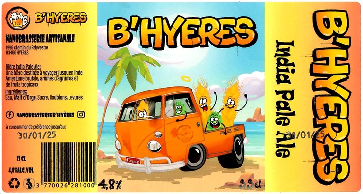 Etiquette NANO BRASSERIE B'HYERES 04