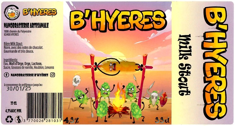 Etiquette NANO BRASSERIE B'HYERES 08