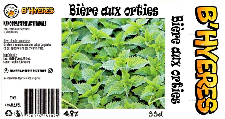 Etiquette NANO BRASSERIE B'HYERES 10